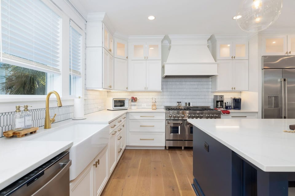 Your gourmet kitchen awaits with professional-grade appliances and a spacious island