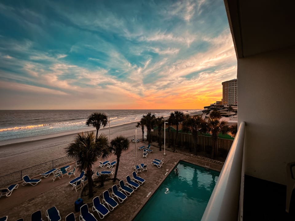 Sunset from the balcony