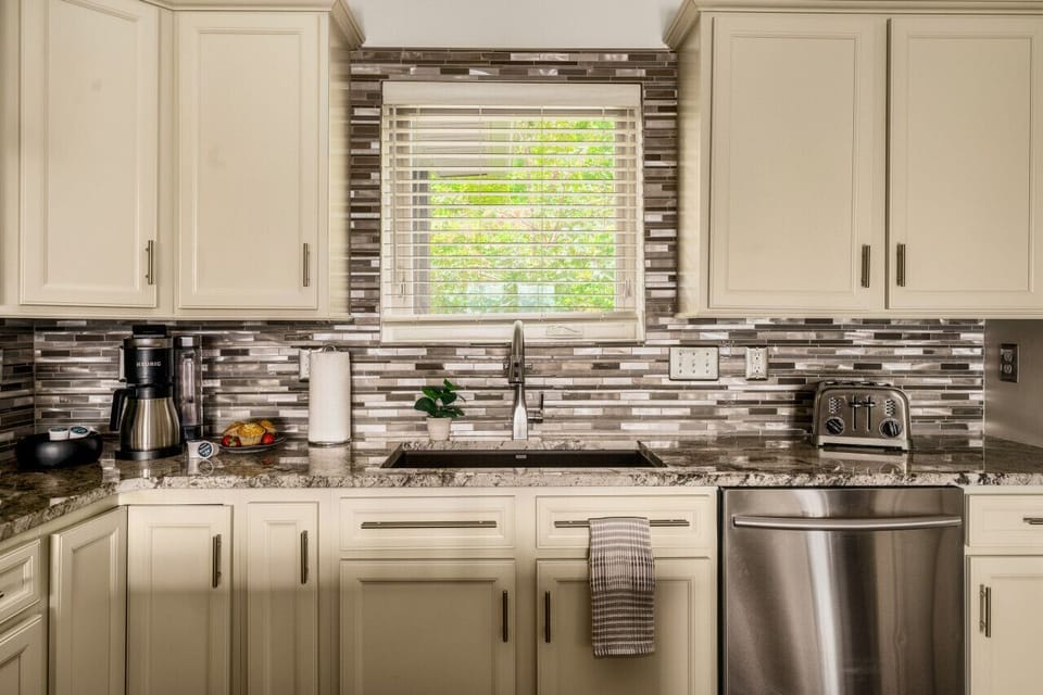 A fully stocked kitchen with everything you could need!