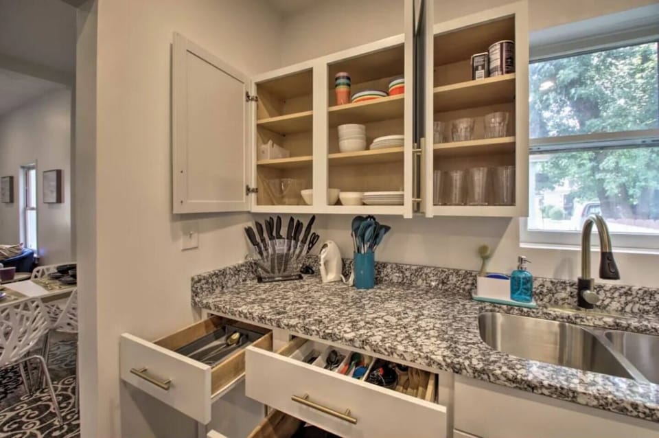 Fully loaded Kitchen with | kids dinnerware|| wine and drink glass set || baking ware || cups || Dishes and silverware || hand blender | and | Cleaning products |