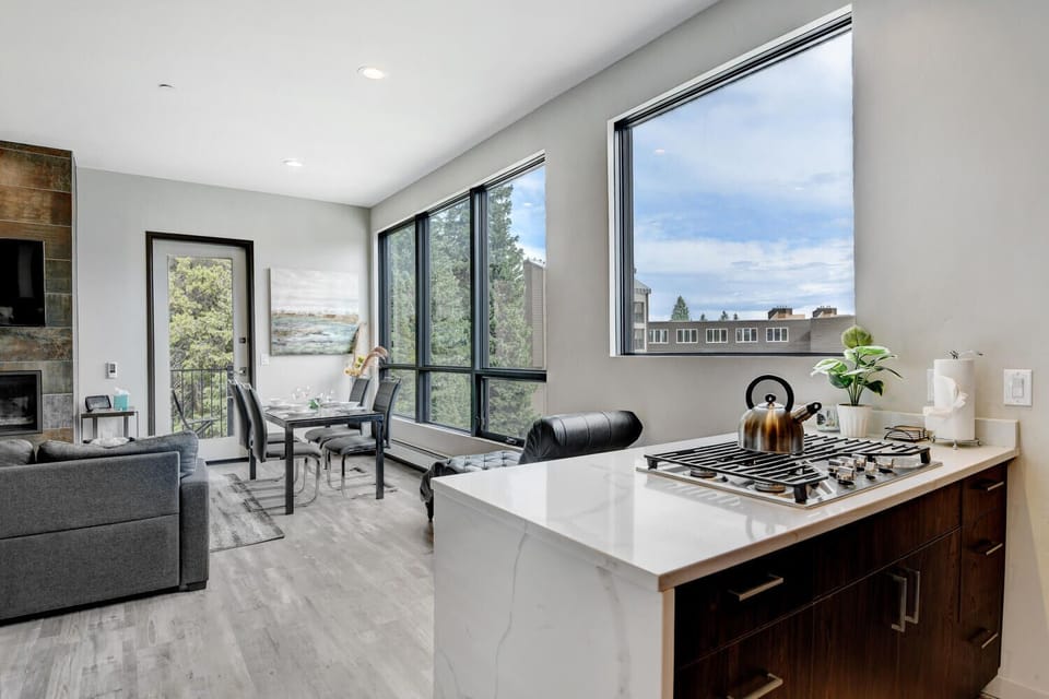 Gas Range Stove And Stainless Appliances Throughout