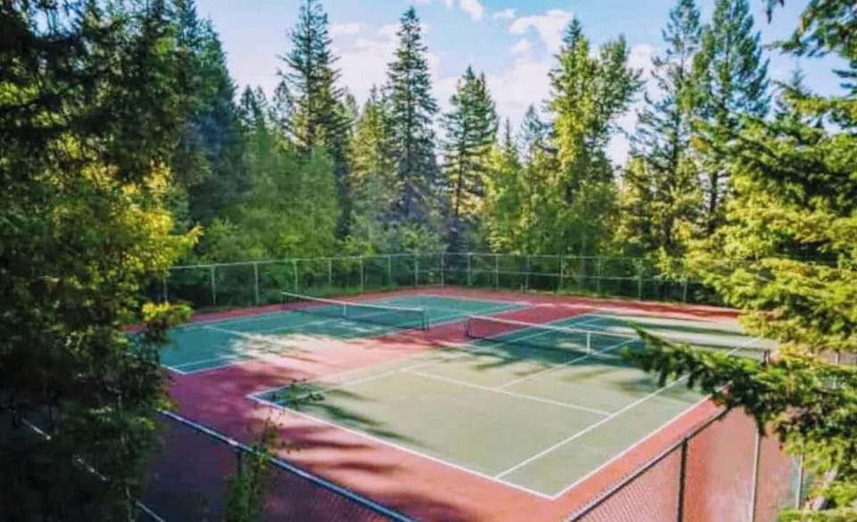 Tennis and Pickleball Courts with a Basketball Hoop