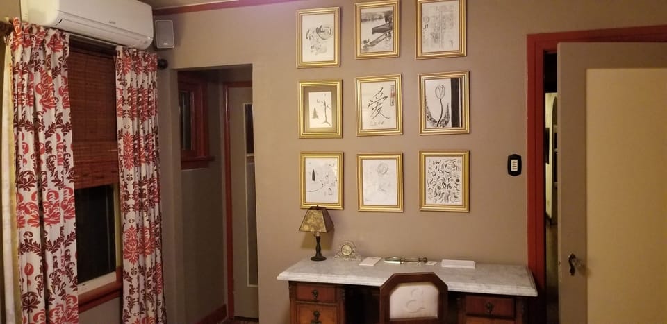 Desk in guest bedroom