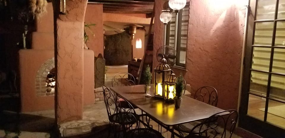 Outdoor dining area and BBQ.Shared w/tenant in the casita