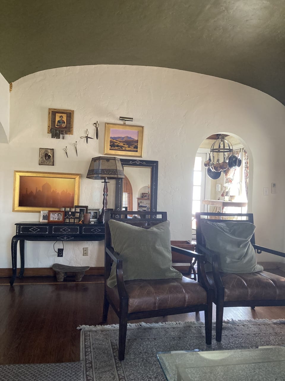 Living room view of "The Frame" television