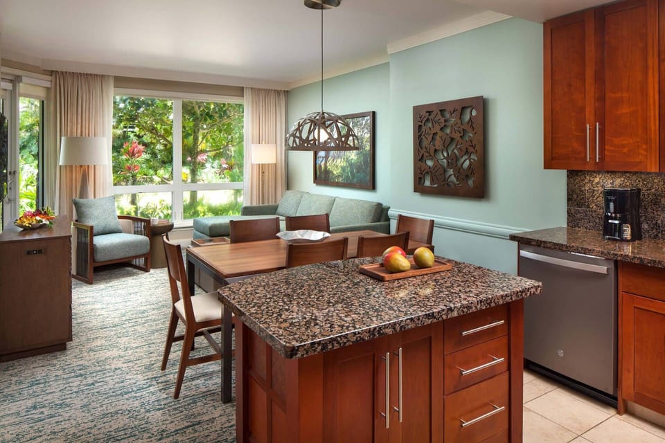 Spacious unit with separate dining and living areas.