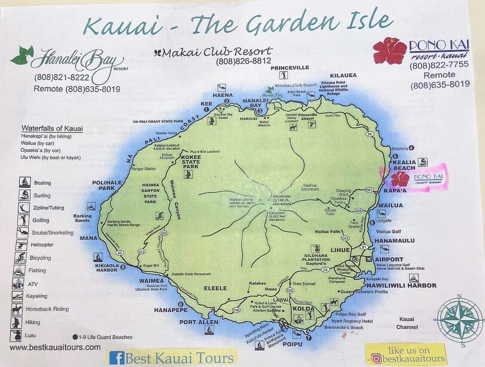 Key points of interest.  Talk to the concierge so you don’t miss a thing!