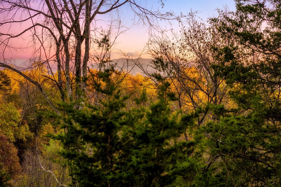 View of Mt LeConte from our deck. Our neighborhood has a wonderful location:  easy access to Dollywood, The Island, Pigeon Forge, and the Great Smoky Mountain National Park.