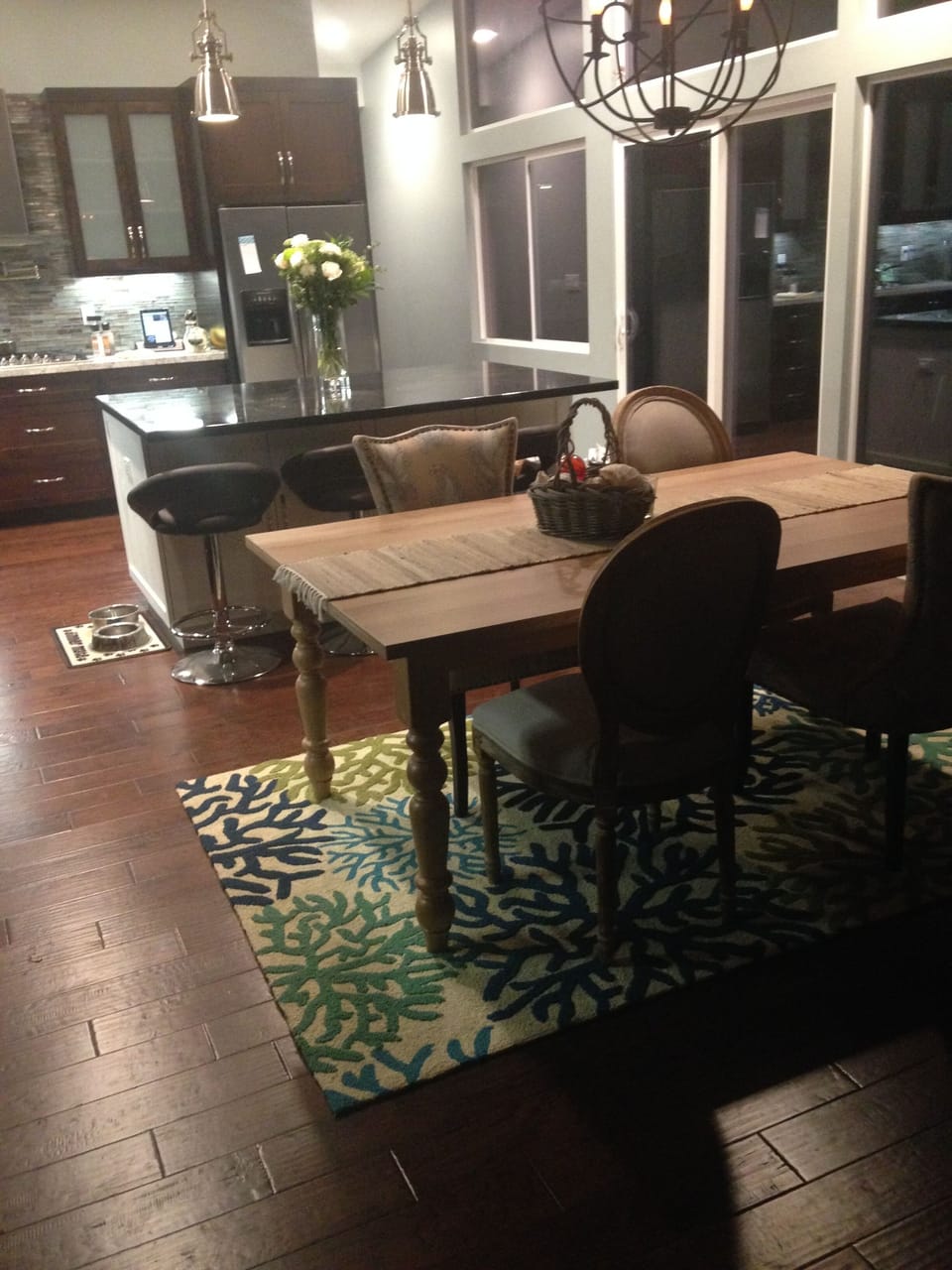 open concept kitchen & dining