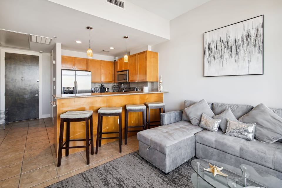 Open Concept Living Room, Kitchen, & Dining Area