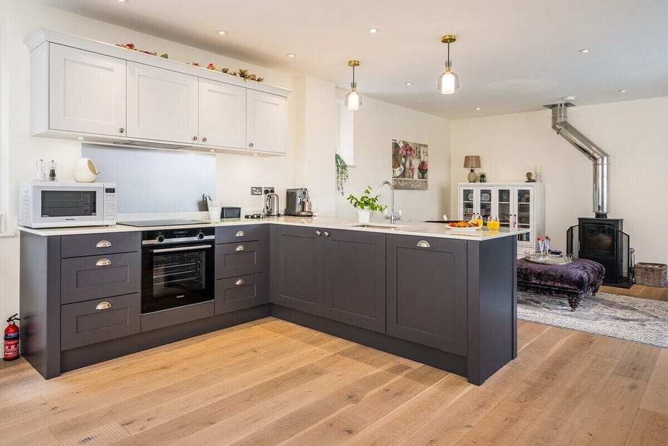 As you go up the stairs to the first floor you will find the spacious, open-plan kitchen/ diner/ living room. 