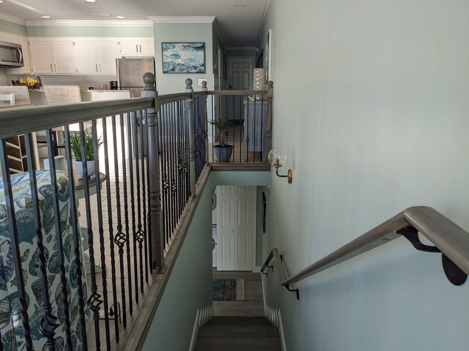 Stairs down to Master Bedroom