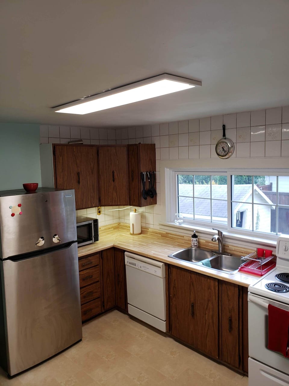 dishwasher, stove and fridge