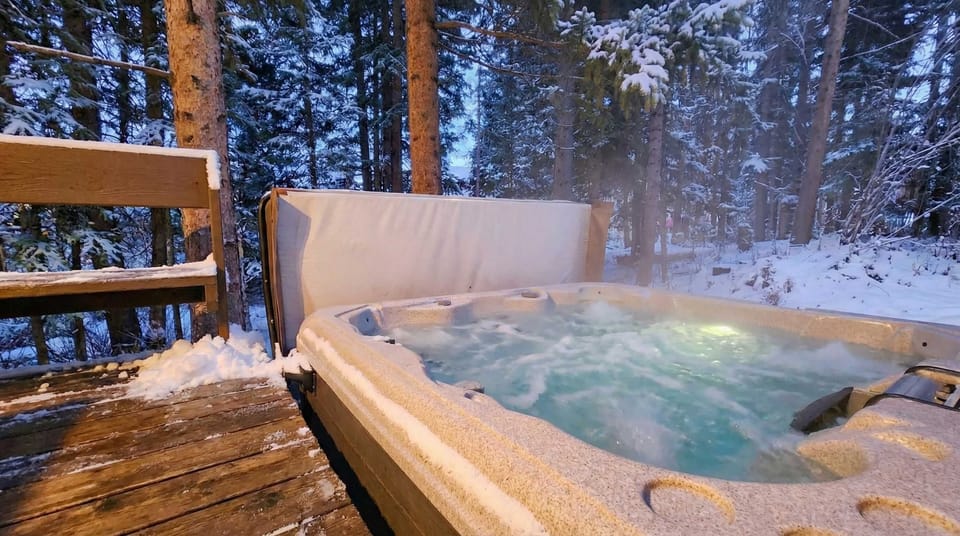 Your group will love soaking in this private 6-person hot tub off the outdoor deck with nothing but nature and tree views surrounding you.