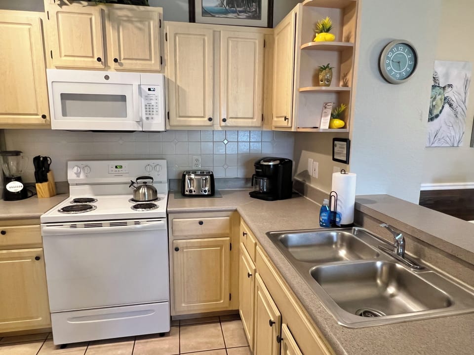 Microwave, Stove, Coffee Maker, Toaster, Blender, Tea Kettle and so much more...