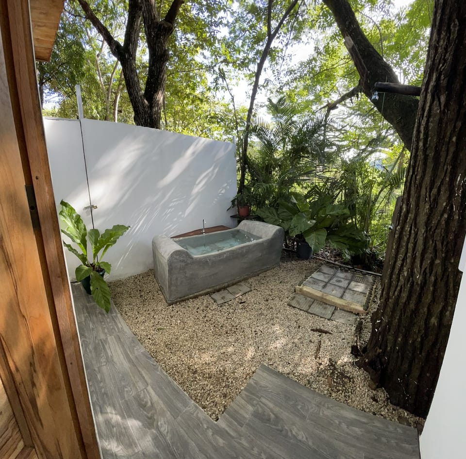 Relax and refresh in your private outdoor bathtub and shower!
