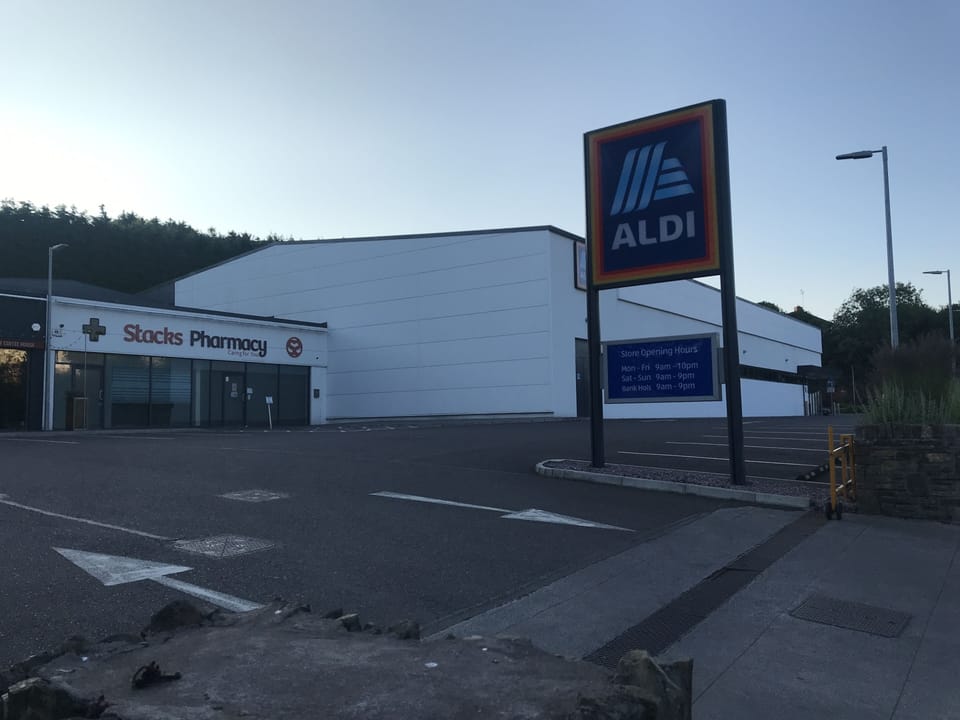 Aldi Passage West /coffee shop and pharmacy.