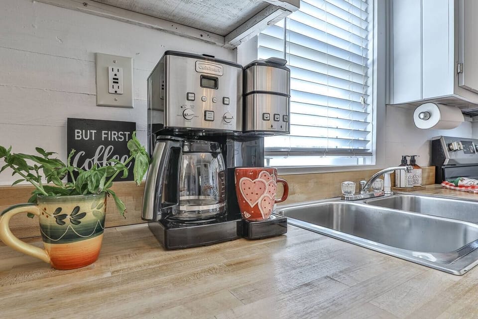 Start your day just the way you like it — drip coffee, pods, espresso, French press, or a calming cup of tea, all ready in the kitchen cabinet.