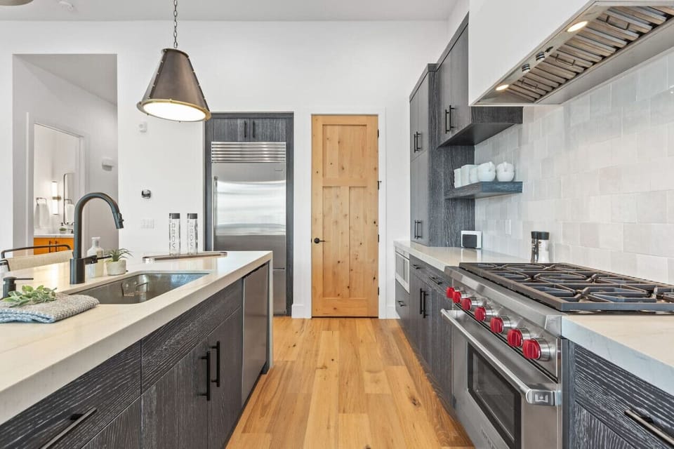 Large kitchen with a spacious pantry