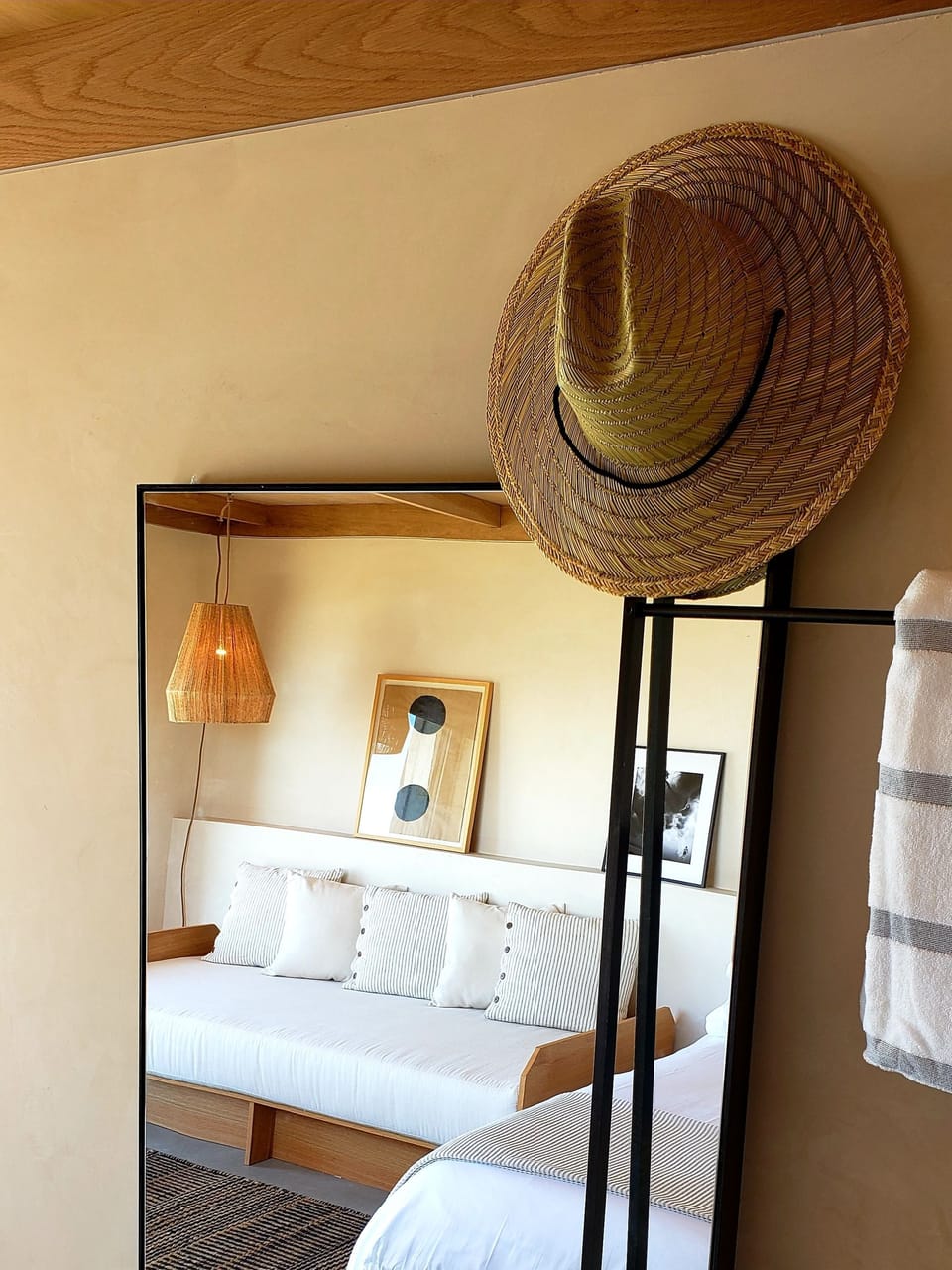 Refresh in a design-forward suite with airy, modern touches.