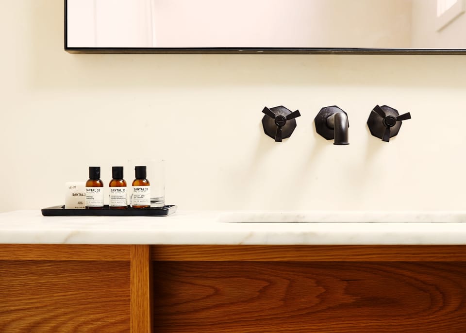 Freshen up with spa-like fixtures and thoughtfully curated toiletries.