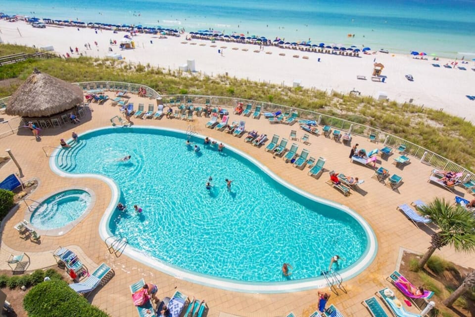 Two Large Pools at Emerald Beach Resort • Lounge, Swim & Relax Beachfront
