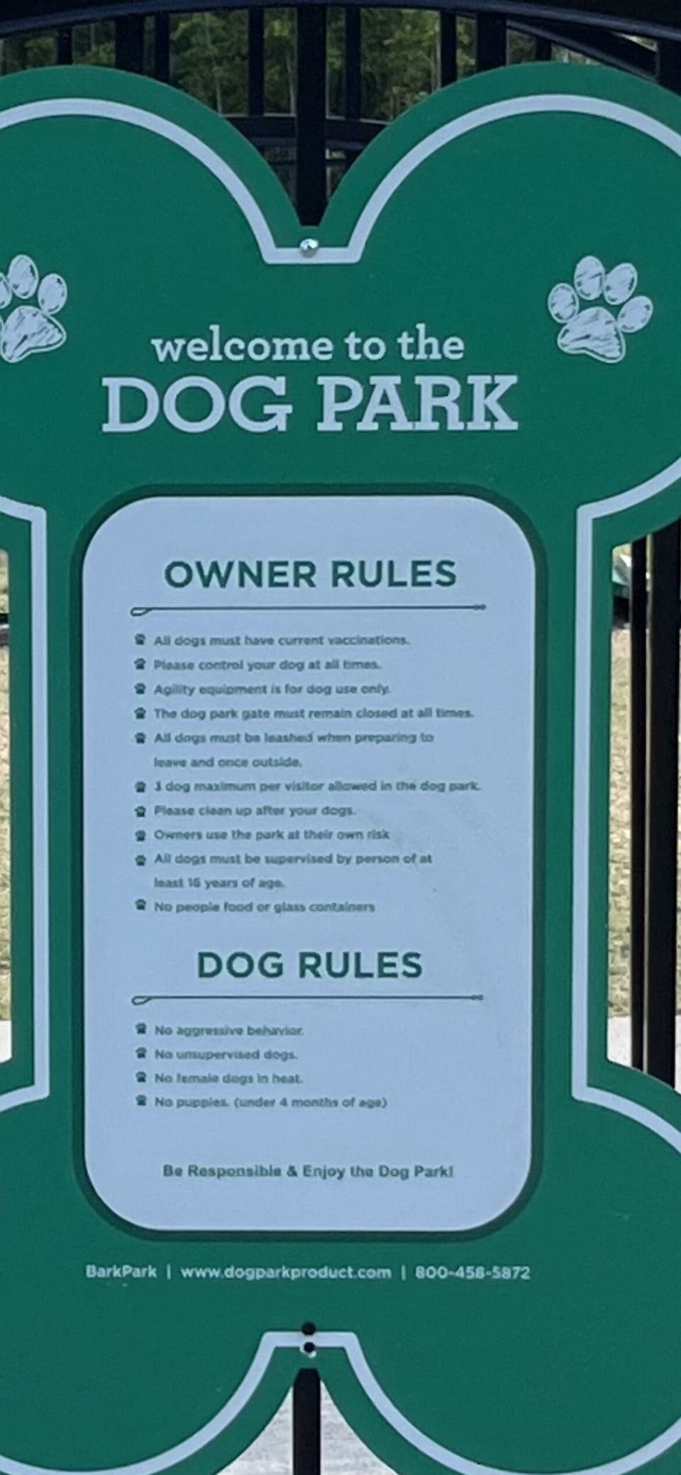 Dog park close by. ( at playground)