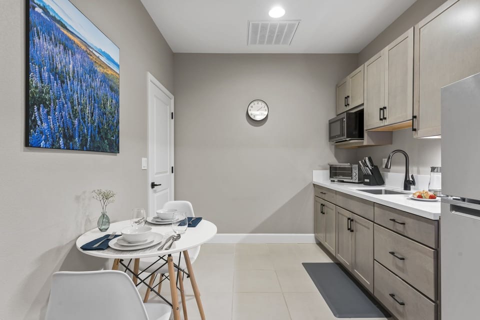 Enjoy your private kitchenette and dining space for two