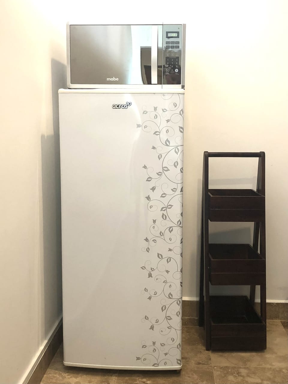 Refrigerator and microwave inside suite