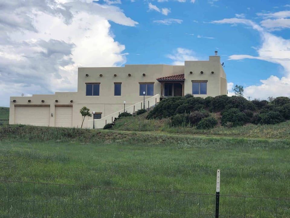 The front of the house.