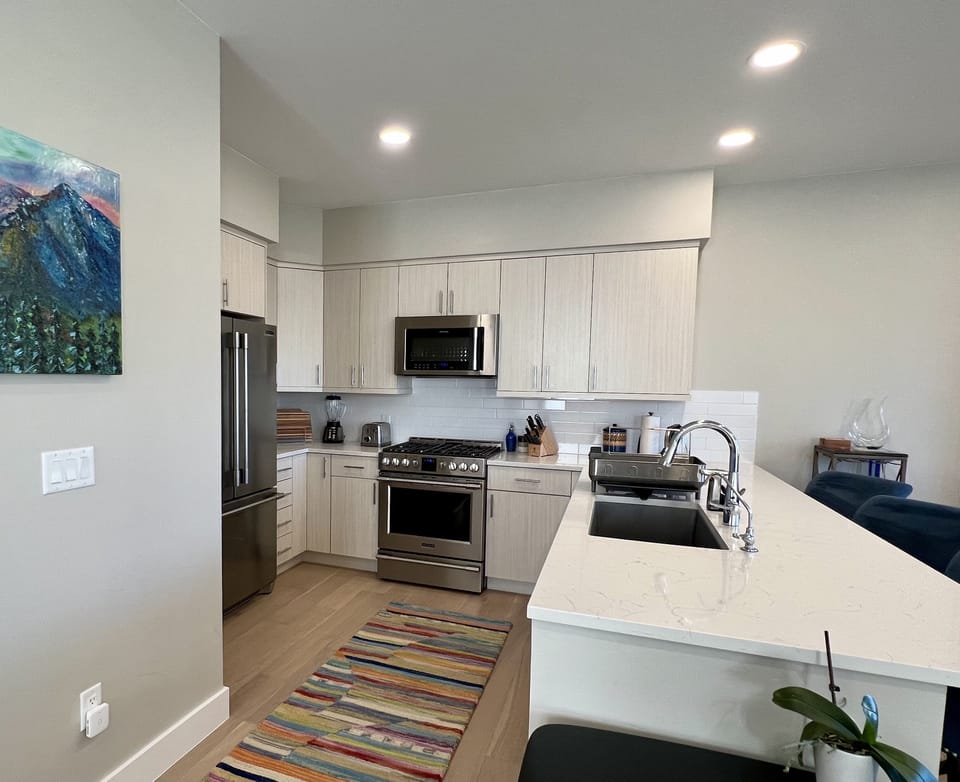 Large Well-appointed Kitchen with New Stainless Appliances