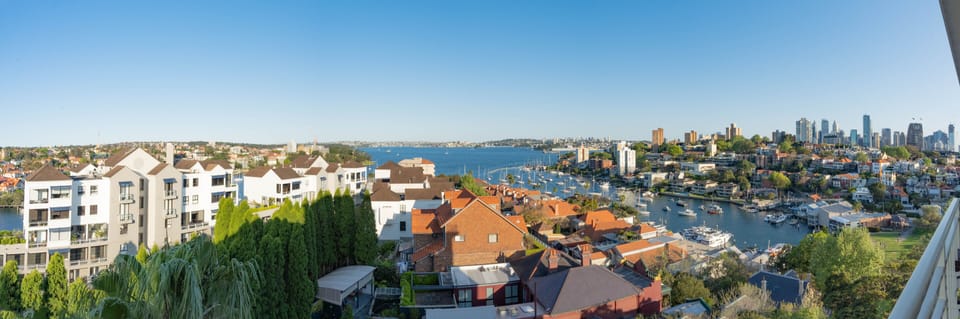 Panoramic view over Sydney Harbour