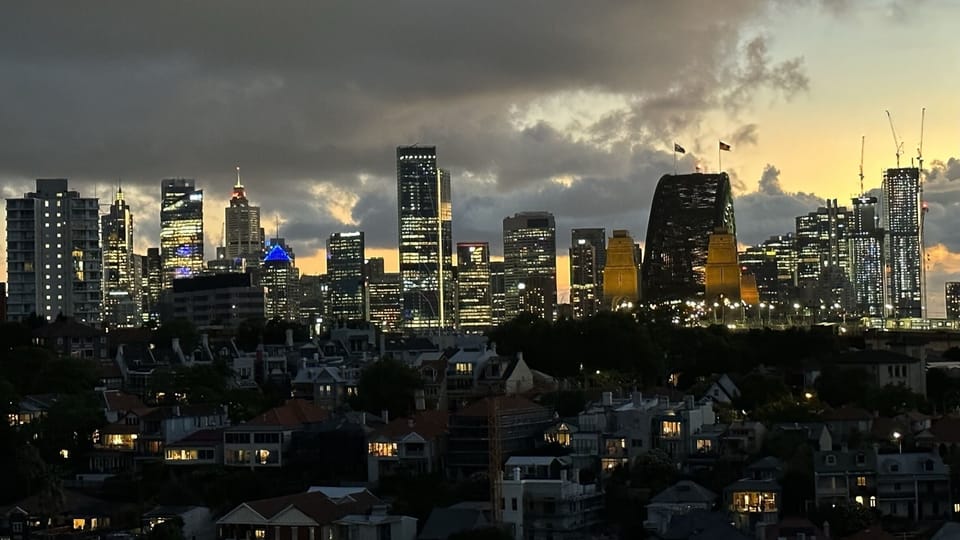 Experience cinematic view of the Sydney skyline