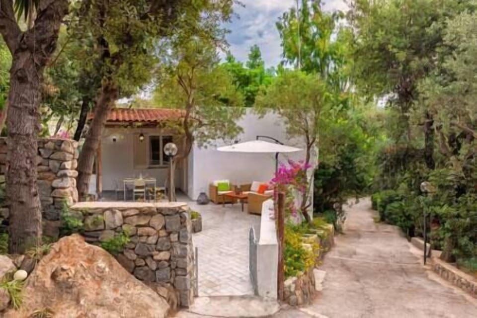INGRESSO DAL VIALE PRIVATO ALLA VILLA UNIFAMILIARE CON TERRAZZO GIARDINO PRIVATO