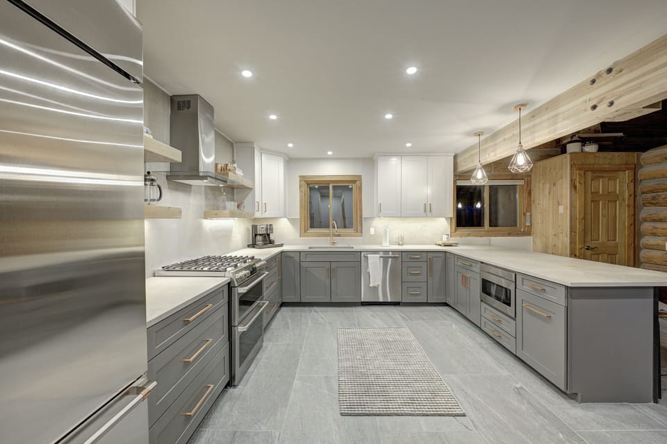 Kitchen with everything despite being off grid!