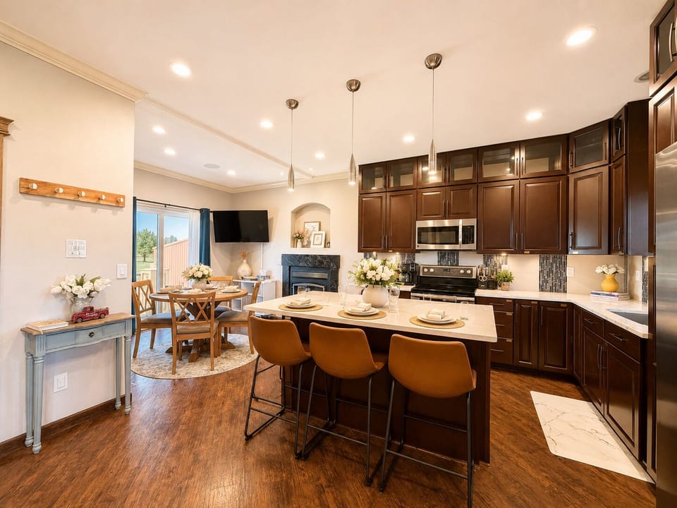 Discover the culinary haven of your dreams in our kitchen, where every essential for a gourmet experience awaits. From modern appliances to a full array of cookware and utensils, your inner chef will find everything they need to cook memorable meals.