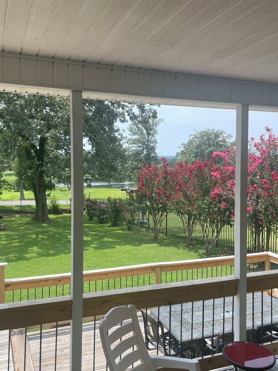 Back porch lake view