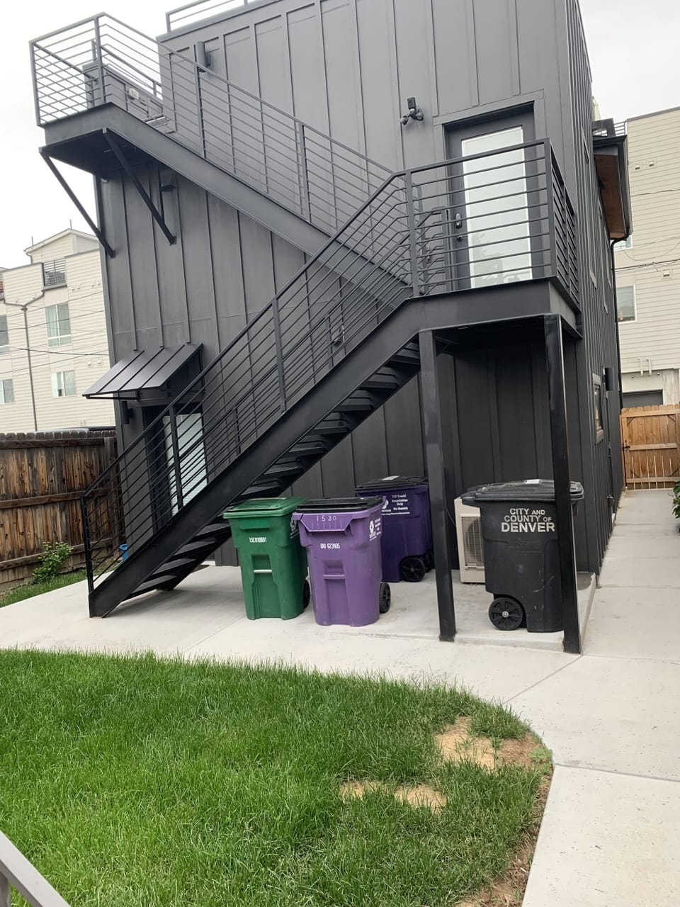 Studio access is on the ground floor door to the left there at stair bottom
