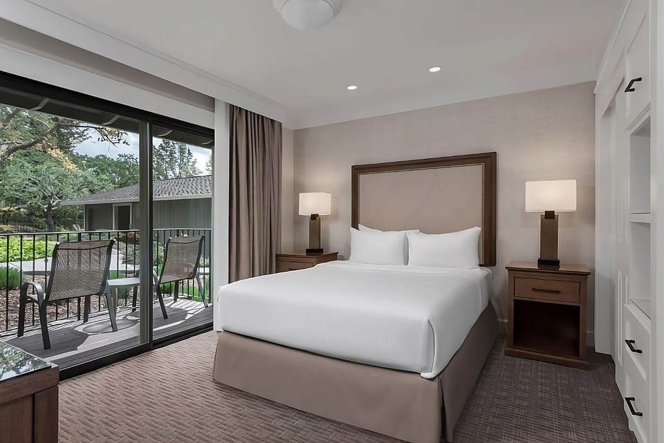Step onto the balcony and enjoy fresh air with coffee.
