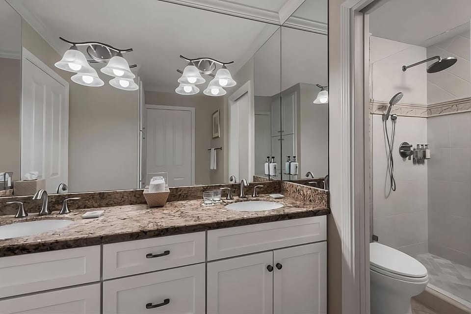 Start your day with plenty of counter space and bright light.