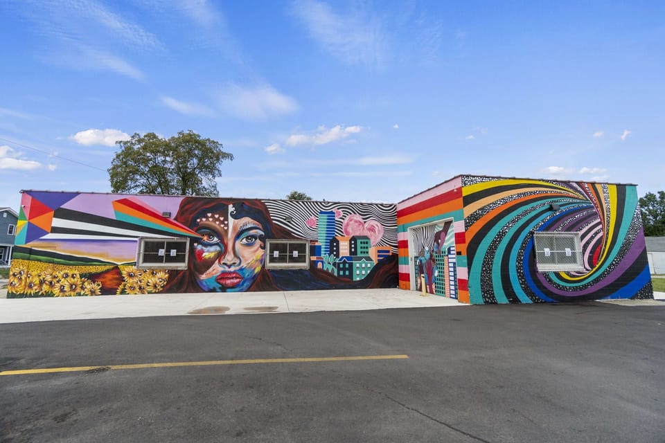 Mural we commissioned on the east side of the building.