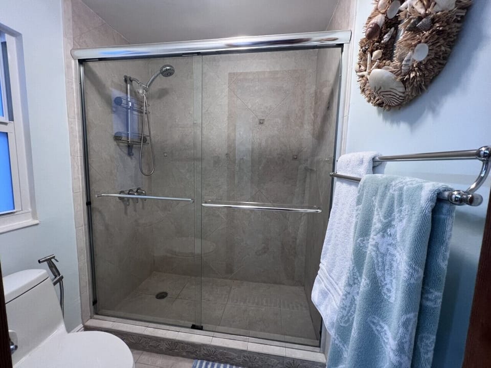 Master bathroom with shower