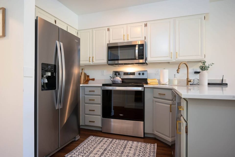 Cook your favorite meals in a kitchen bathed in natural light that enhance the culinary experience.