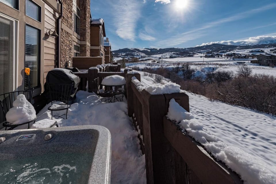 Enjoy the views from the private deck!