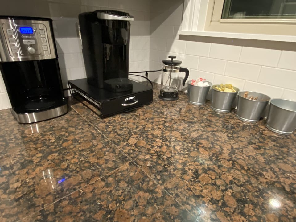 Enjoy some coffee or hot tea 