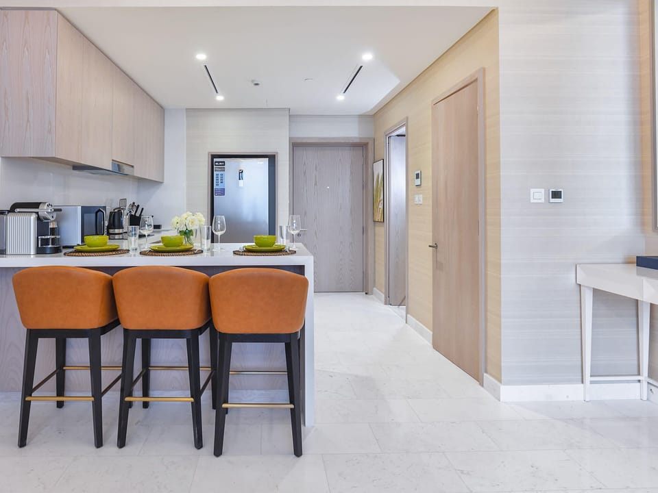 Bar, hall and powder room entrance