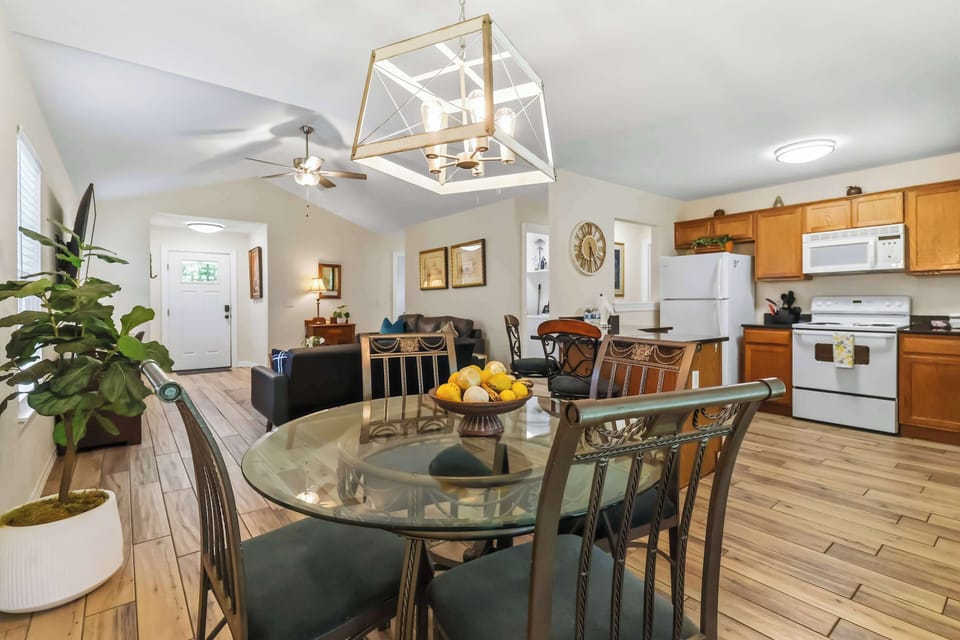 Brightly lit accommodations for a cozy home feel.