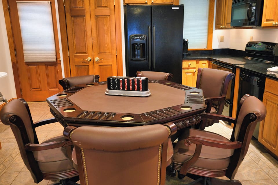 New poker table added to the attached in law suite