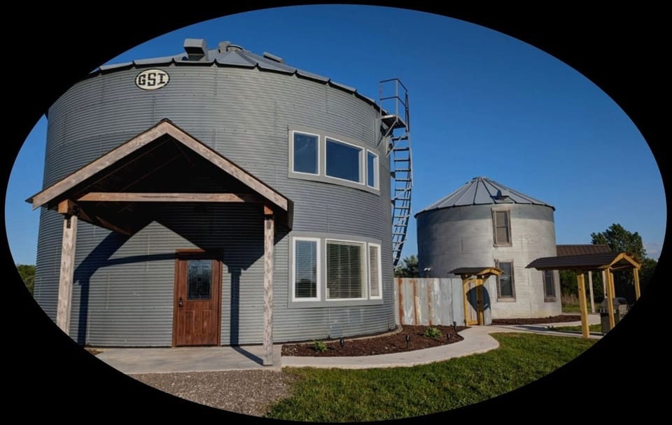 The Grain Inn (this listing) is the larger silo.... on the left.