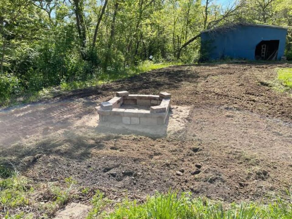 Fireplace in the backyard